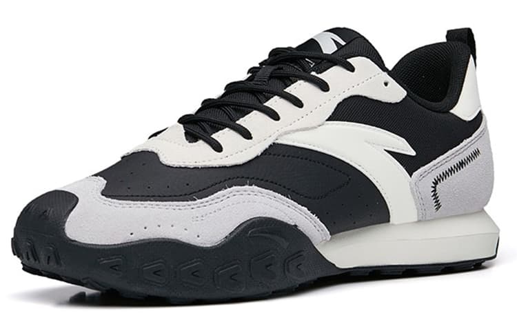 Anta противоскользящая износостойкая дышащая легкая повседневная обувь с низким берцем, мужская черная, серая, белая