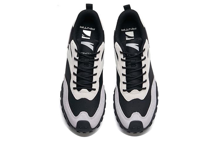 Anta противоскользящая износостойкая дышащая легкая повседневная обувь с низким берцем, мужская черная, серая, белая