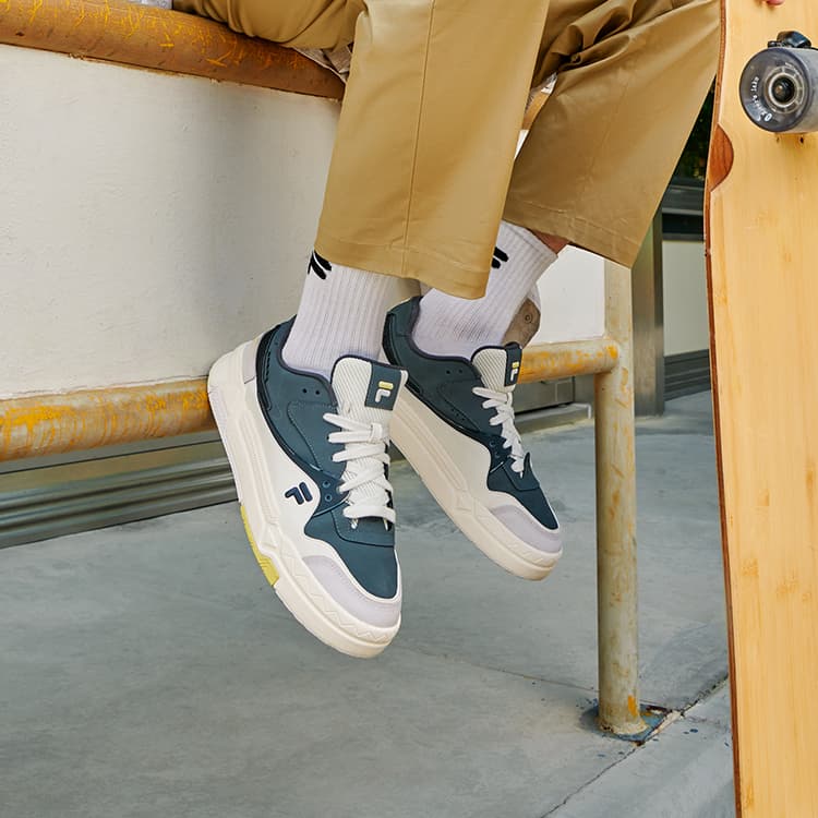 Кроссовки для скейтбординга FILA FUSION Bank, «Серый белый»