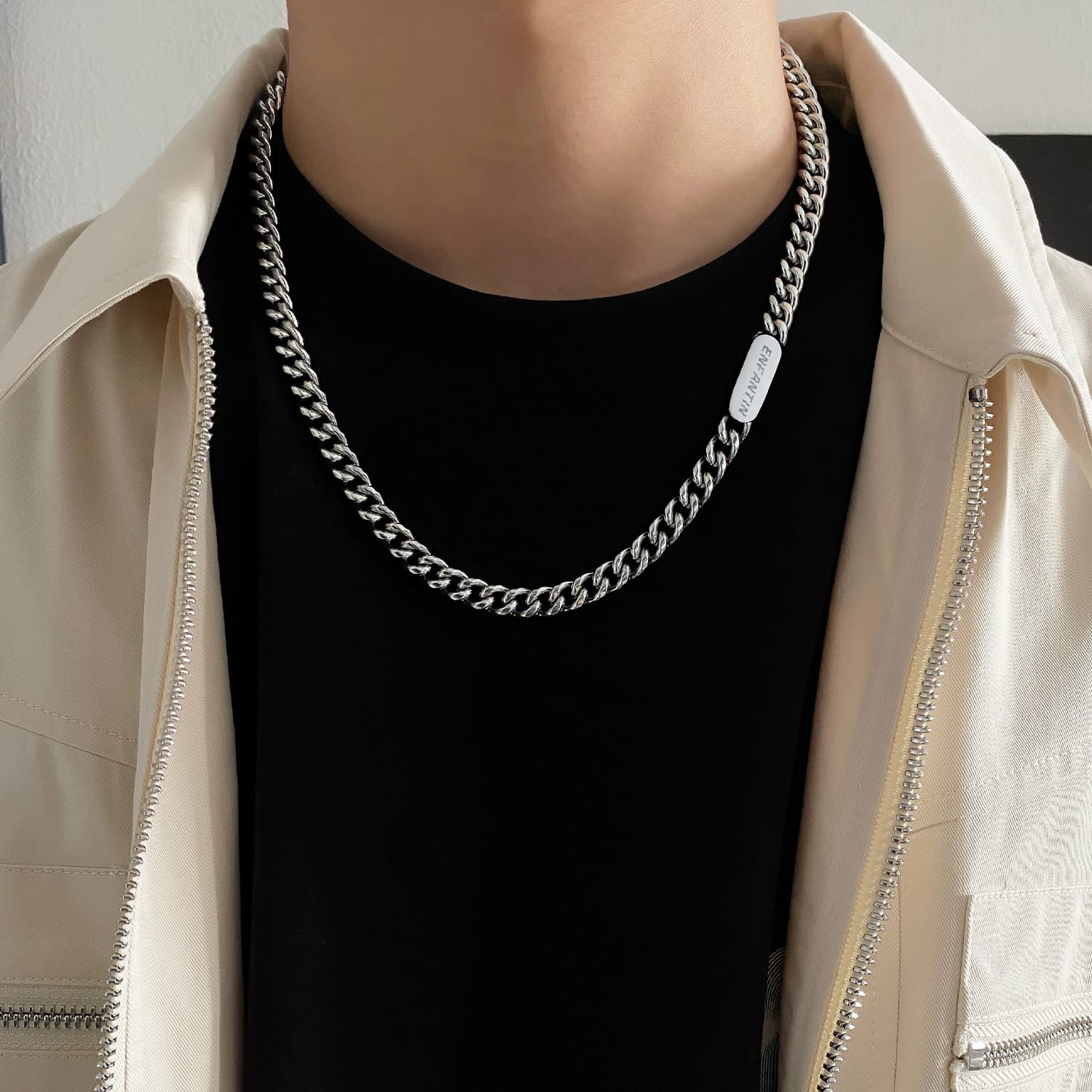 ENFANTIN Ожерелья из титановой стали унисекс