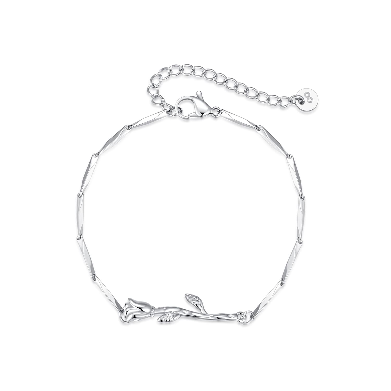 Zeroline S925 Браслеты из серебряной/титановой стали унисекс