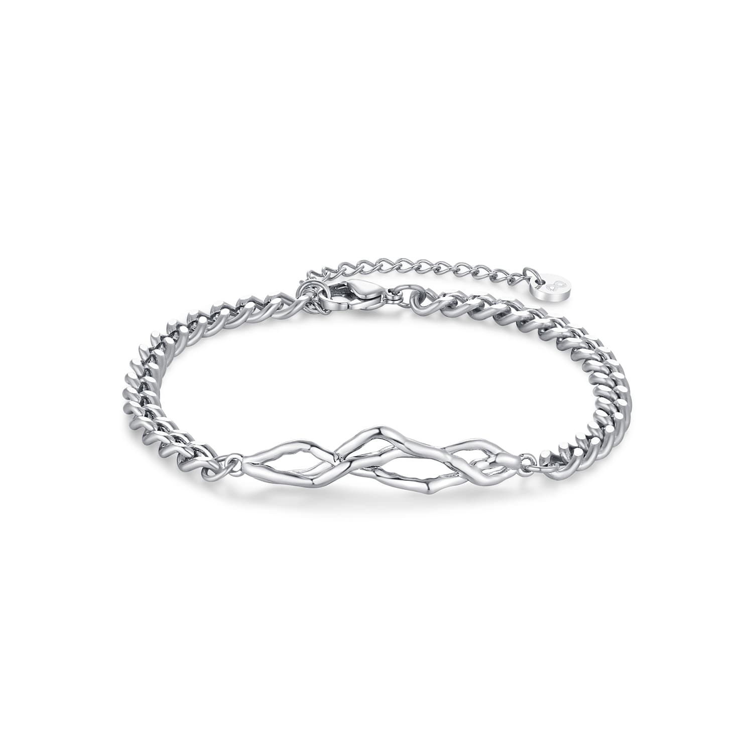 Zeroline S925 Браслеты из серебряной/титановой стали унисекс