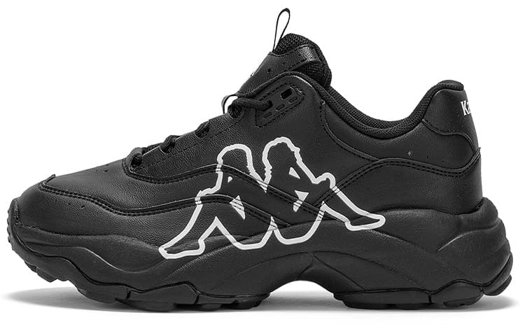 Kappa Cushioning, Slip Resistant, And Abrasion Resistant Low Top Chunky Sneakers Unisex Black
