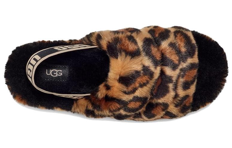 UGG FLUFF YEAH Стильные сандалии женские коричневые