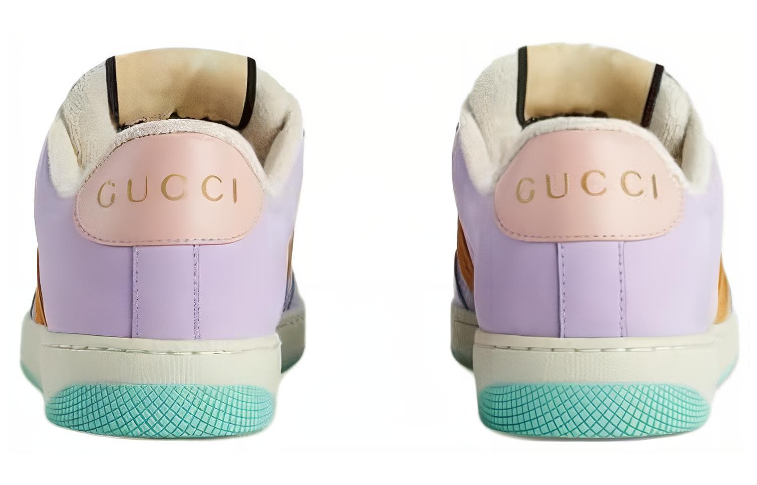 GUCCI Screener Lovelight Low Top Стильные туфли для скейтбординга женские Фиолетовый Синий Оранжевый
