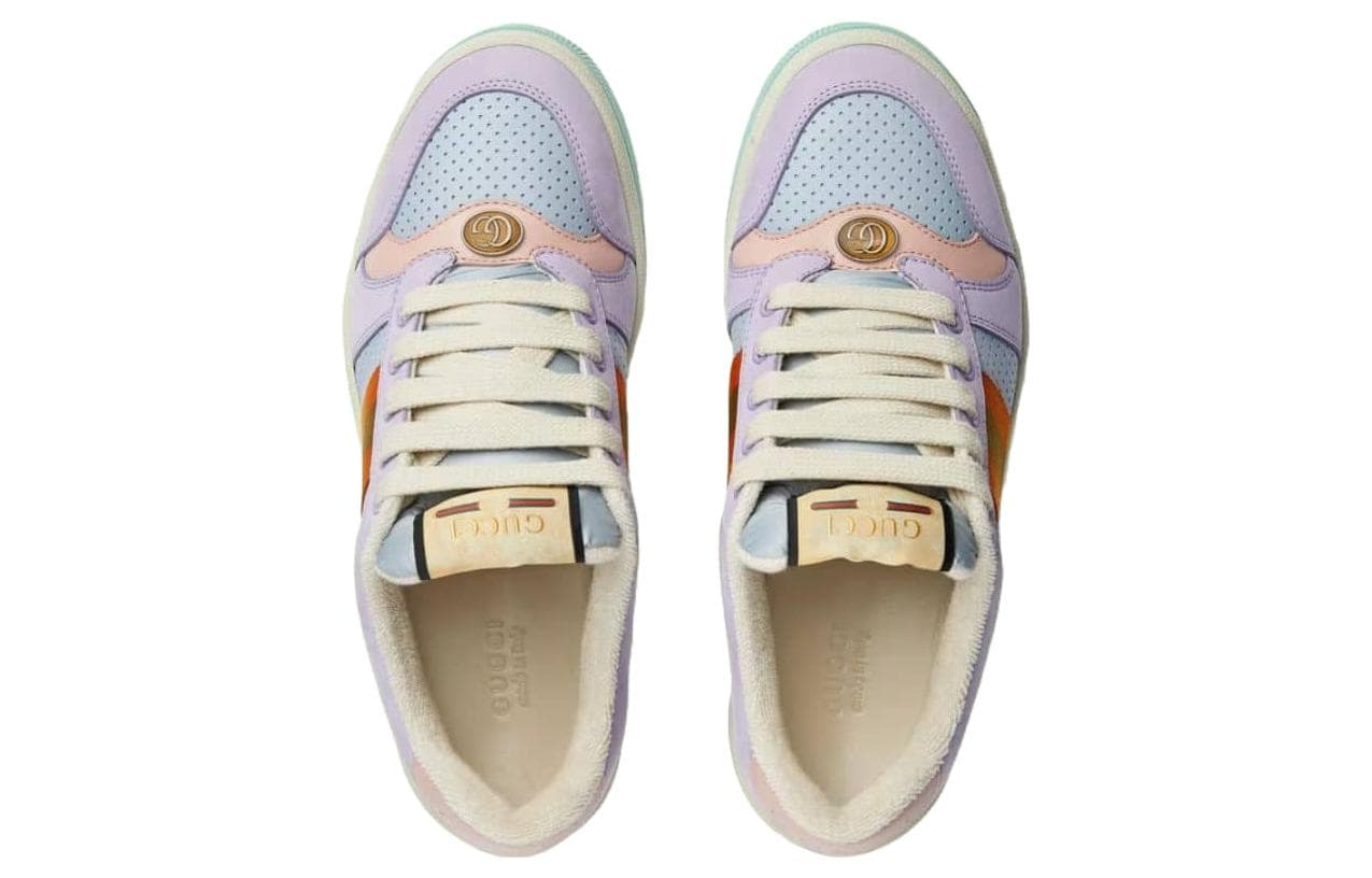 GUCCI Screener Lovelight Low Top Стильные туфли для скейтбординга женские Фиолетовый Синий Оранжевый