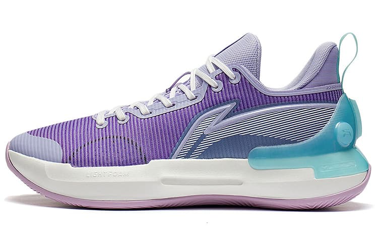 LINING YuShuai Retro Basketball Shoes Men's Low top Naughty Purple