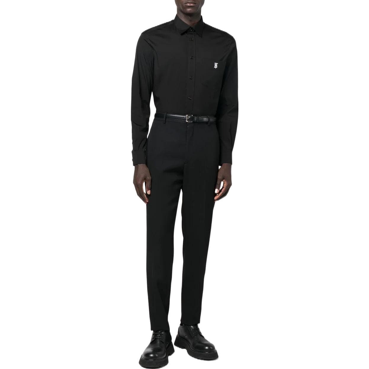 Рубашка с вышитым логотипом Burberry