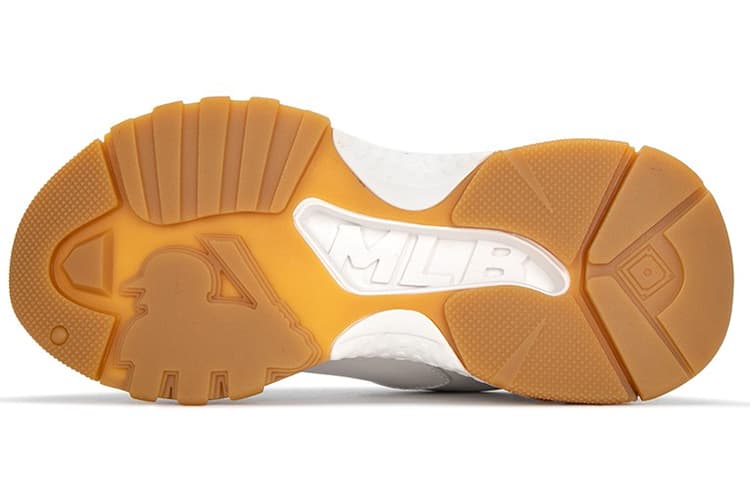 MLB Big Ball Массивные амортизирующие нескользящие износостойкие увеличивающие рост низкие массивные кроссовки унисекс белые