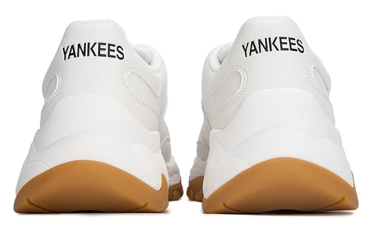 MLB Big Ball Массивные амортизирующие нескользящие износостойкие увеличивающие рост низкие массивные кроссовки унисекс белые