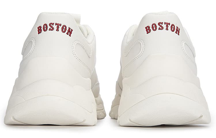 MLB Big Ball Массивные амортизирующие противоскользящие и износостойкие низкие кроссовки на массивной подошве, увеличивающие рост, унисекс, белый, красный