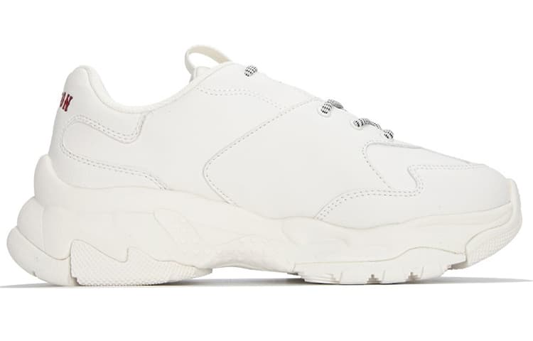 MLB Big Ball Массивные амортизирующие противоскользящие и износостойкие низкие кроссовки на массивной подошве, увеличивающие рост, унисекс, белый, красный