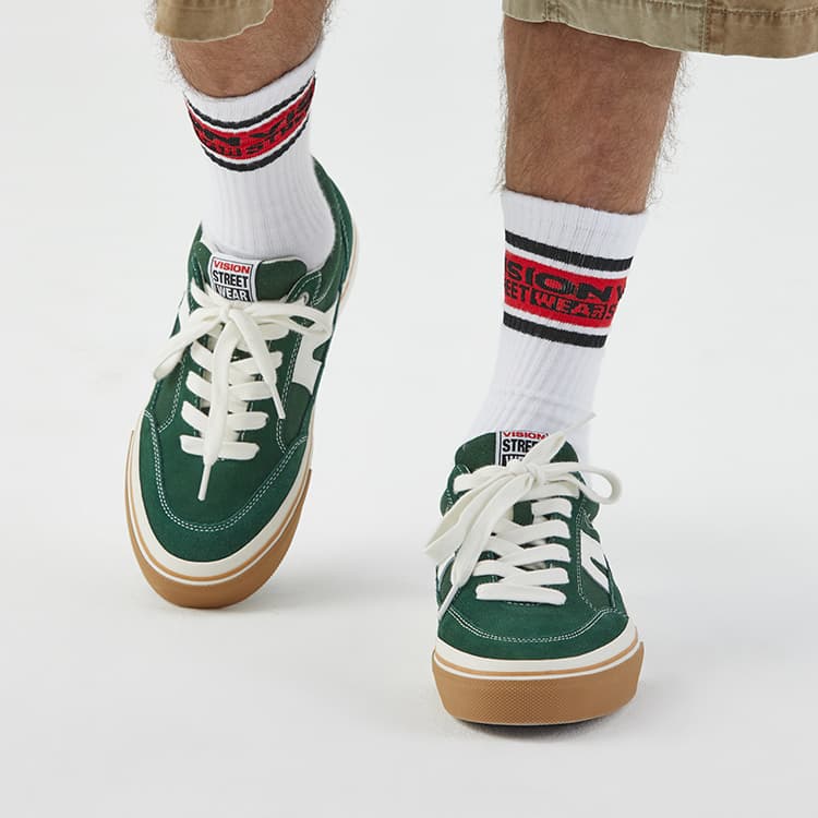 Vision Street Wear Stick низкие туфли для скейтборда унисекс авокадо зеленые необработанные косточки резиновые