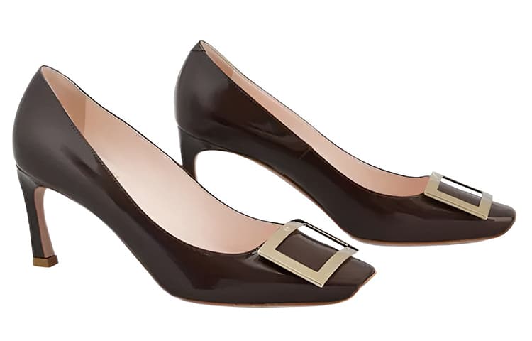 Roger Vivier Женские туфли на высоком каблуке Slim Heel бордового цвета