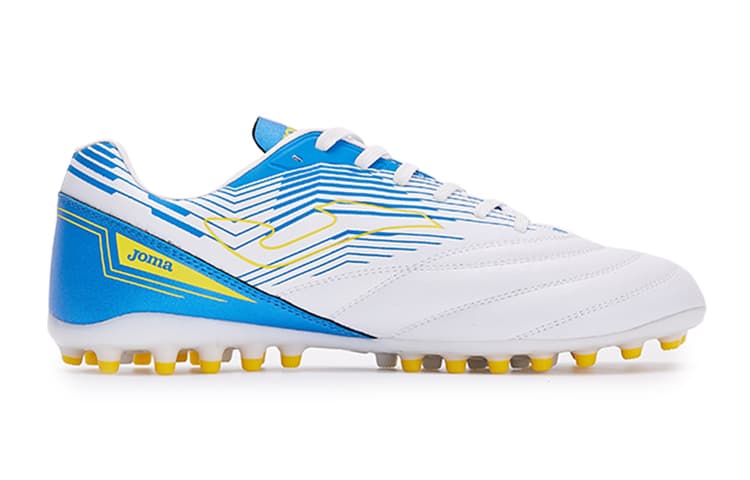 Joma MG Резиновые короткие шиповки с искусственным грунтом, амортизирующие, износостойкие, ударопрочные футбольные бутсы мужские белые синие