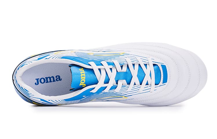 Joma MG Резиновые короткие шиповки с искусственным грунтом, амортизирующие, износостойкие, ударопрочные футбольные бутсы мужские белые синие