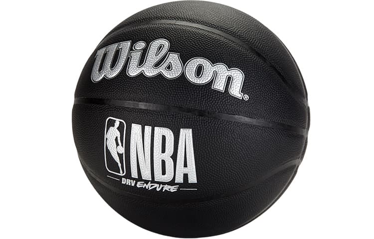 Мяч для баскетбола Wilson NBA из искусственной кожи, черный, серебристый, размер 7, тренировочный, унисекс