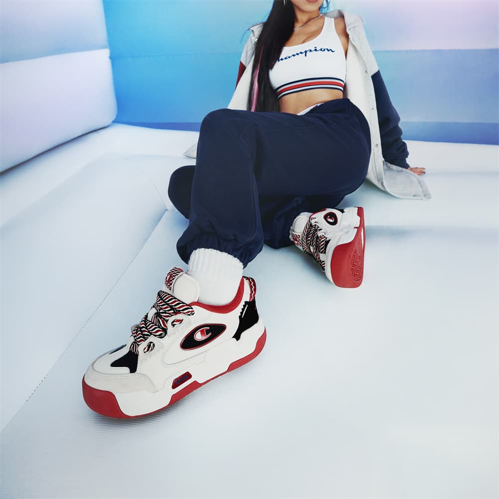 Низкие кроссовки для скейтборда Champion Valve V2 унисекс, красные