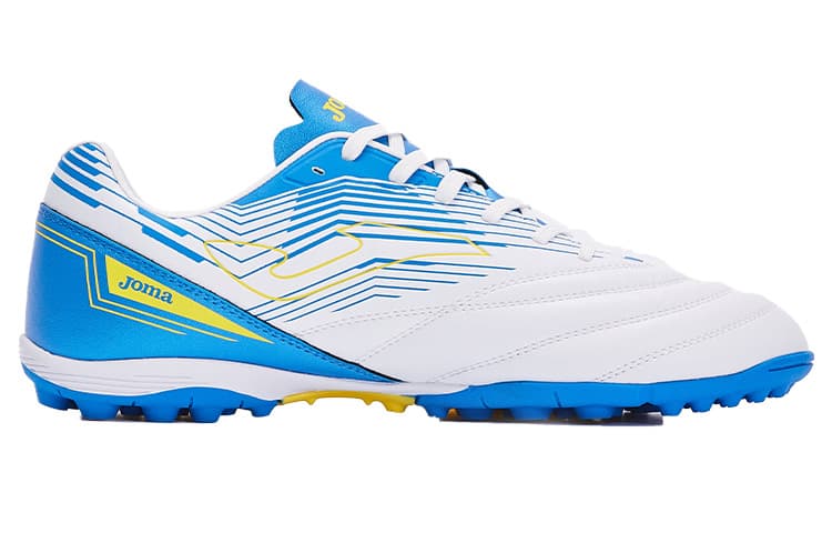 Мужские футбольные бутсы Joma TF с резиновыми сломанными шипами, противоскользящие и износостойкие, белые, синие