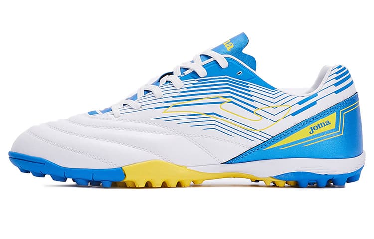 Joma TF Rubber Broken Studs Cushioning Anti-Slip And Wear-Resistant Soccer Shoes Men's White Blue