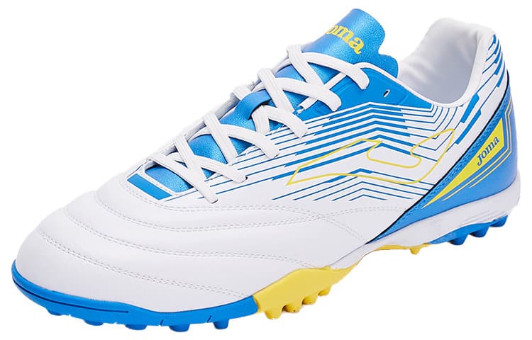 Мужские футбольные бутсы Joma TF с резиновыми сломанными шипами, противоскользящие и износостойкие, белые, синие