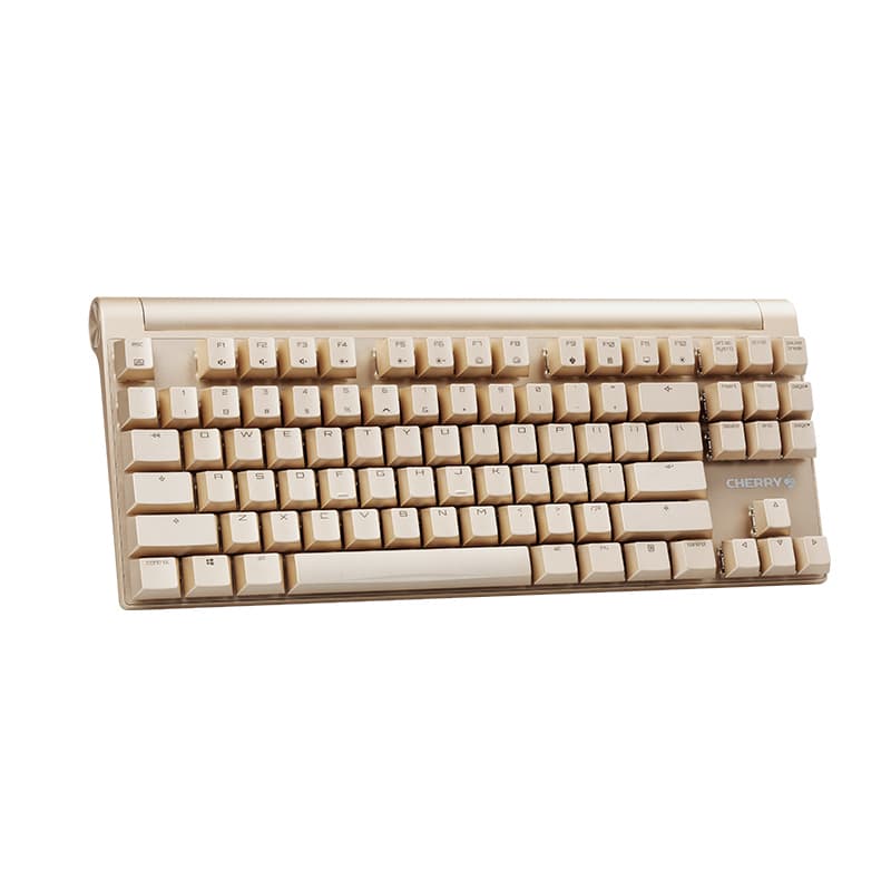 CHERRY MX8.0 Esports Keyboard With Ergonomic Design, Gold Metal RGB Mechanical Keyboard