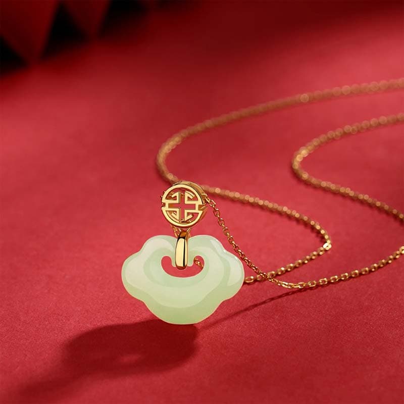 YINCHIE Ожерелья из бледно-зеленовато-белого нефрита женские