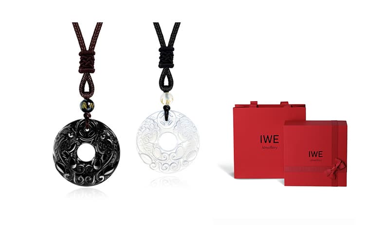 IWE Эксклюзивное ожерелье из веревки ручной работы с халцедоном унисекс