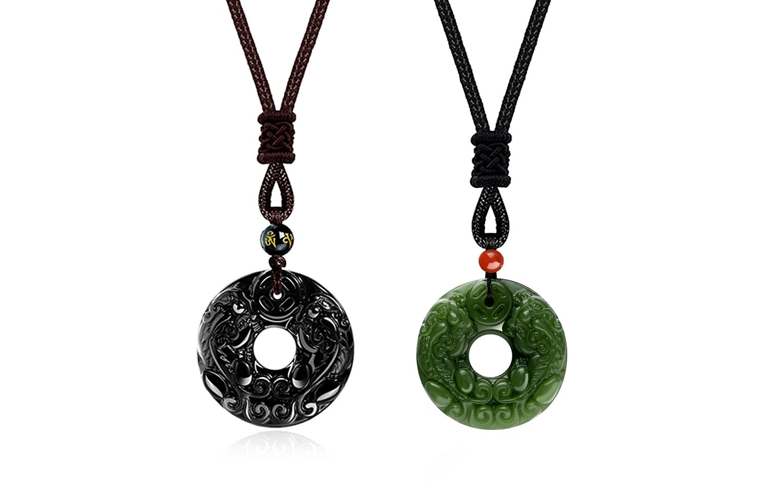 IWE Эксклюзивное ожерелье из веревки ручной работы с халцедоном унисекс