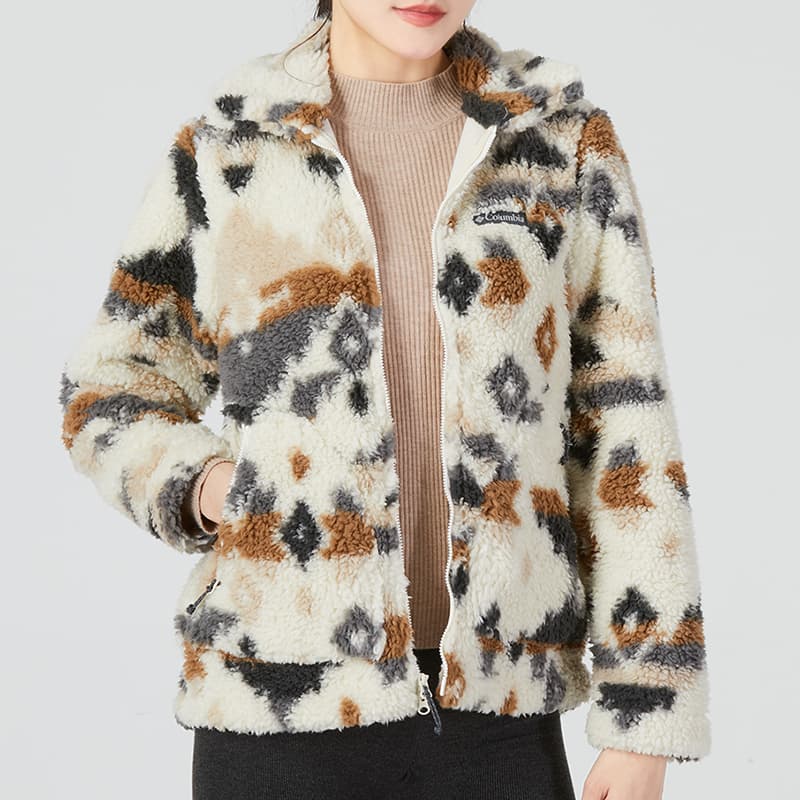 Утепленная куртка Columbia на флисовой подкладке, зимняя женская белая куртка