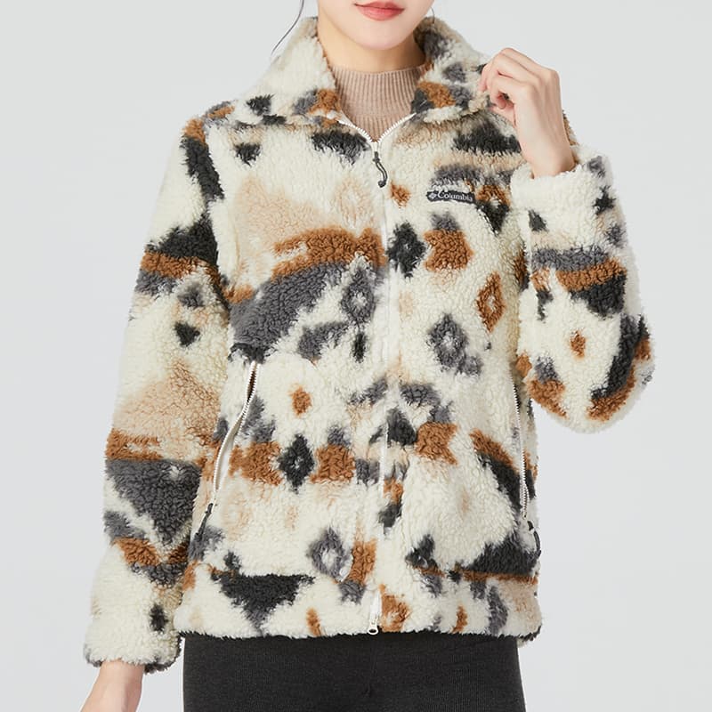 Утепленная куртка Columbia на флисовой подкладке, зимняя женская белая куртка