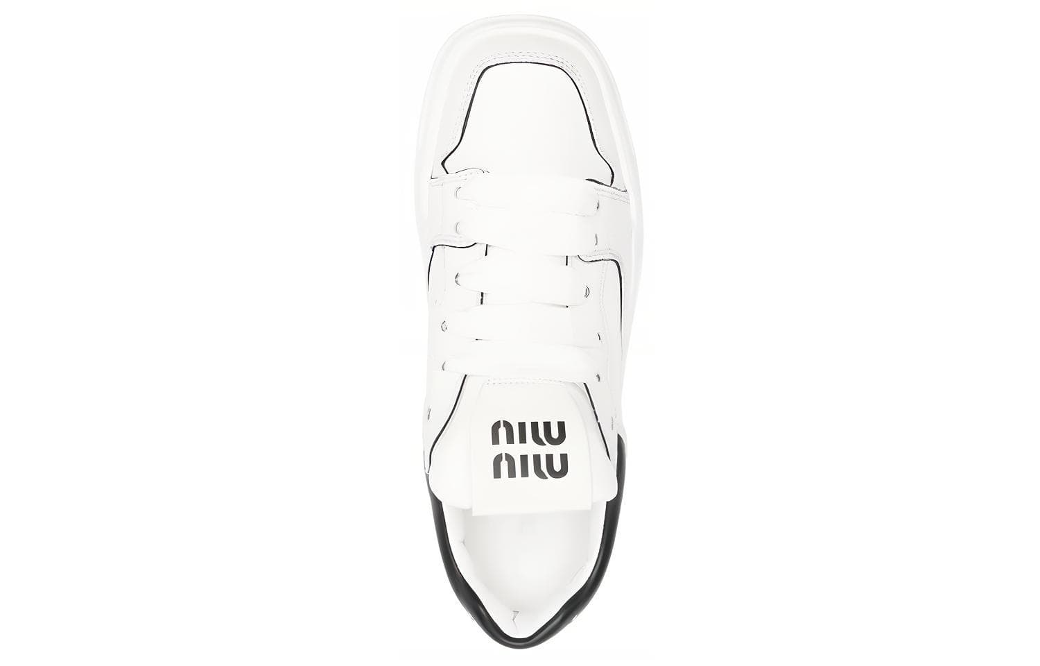 MIU MIU Низкие стильные туфли для скейтбординга женские белые черные