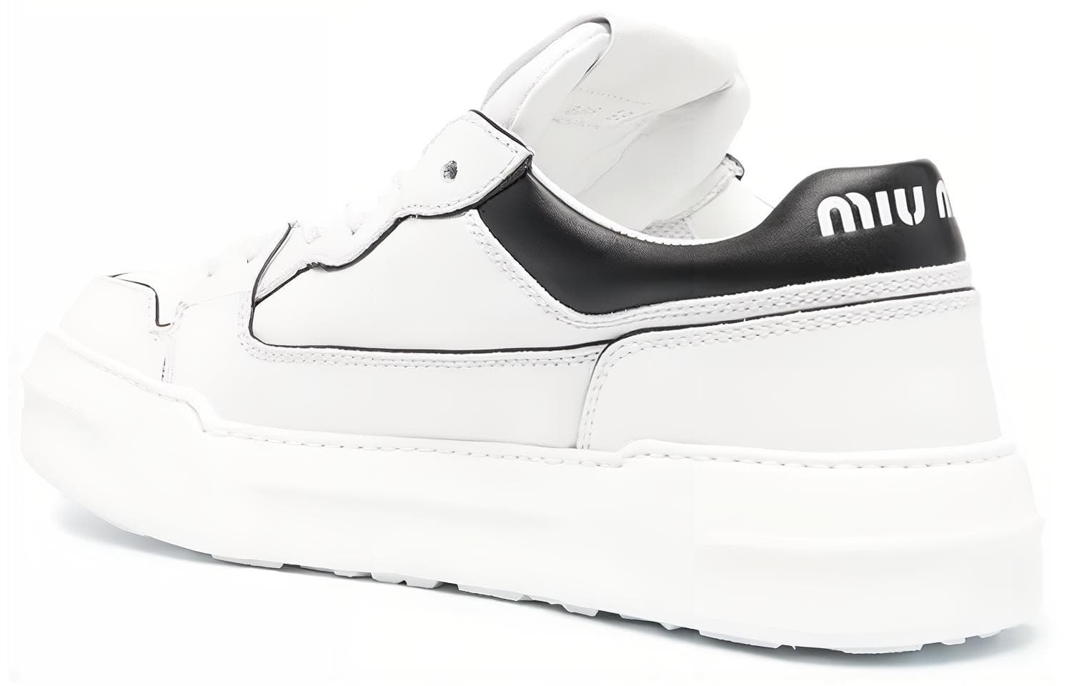 MIU MIU Низкие стильные туфли для скейтбординга женские белые черные