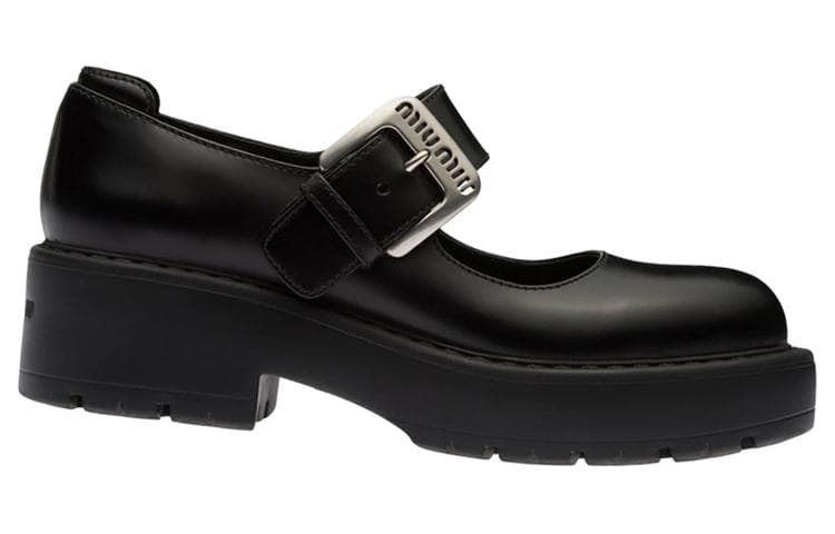 MIU MIU Массивные лоферы с пряжками