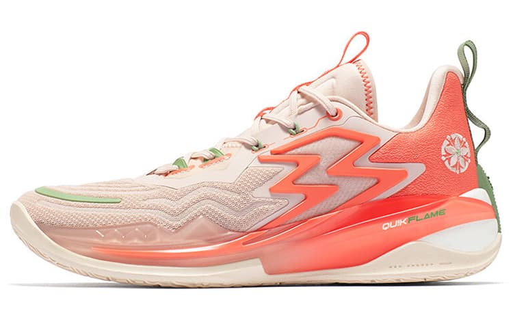 361° Big3 3.0 Pro Cushioning Wear-Resistant Low-Top Basketball Shoes Men's Light Peach Pink