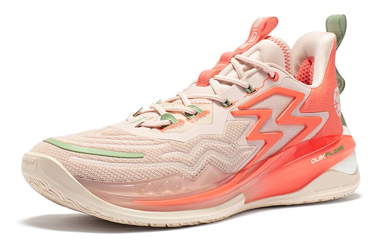 361° Big3 3.0 Pro Амортизирующие износостойкие низкие баскетбольные кроссовки мужские светло-персиково-розовые