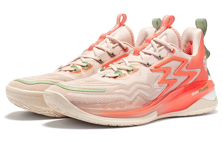 361° Big3 3.0 Pro Амортизирующие износостойкие низкие баскетбольные кроссовки мужские светло-персиково-розовые