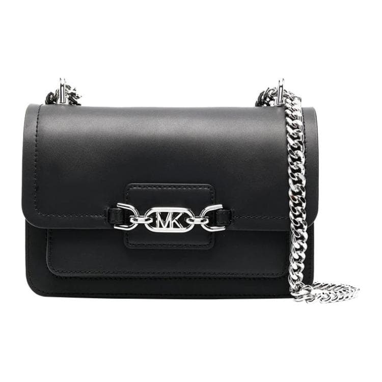 MICHAEL KORS Heather Leather Shoulder Bag, Crossbody Bag Regular Women's Black