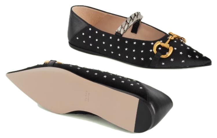 GUCCI Lovelight Series Туфли на плоской подошве женские черные