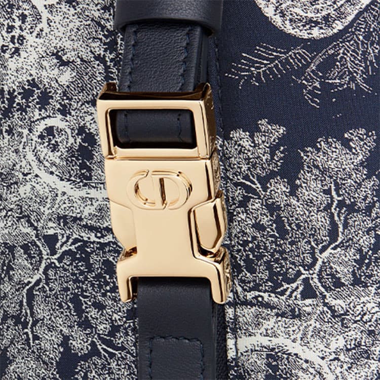 Женский клатч из технической ткани DIOR Travel, синий, среднего размера