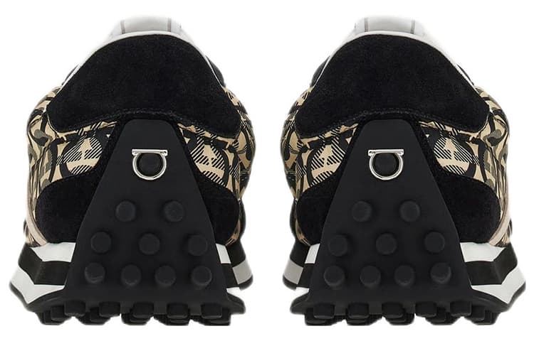 FERRAGAMO Низкие кеды с принтом Gancini