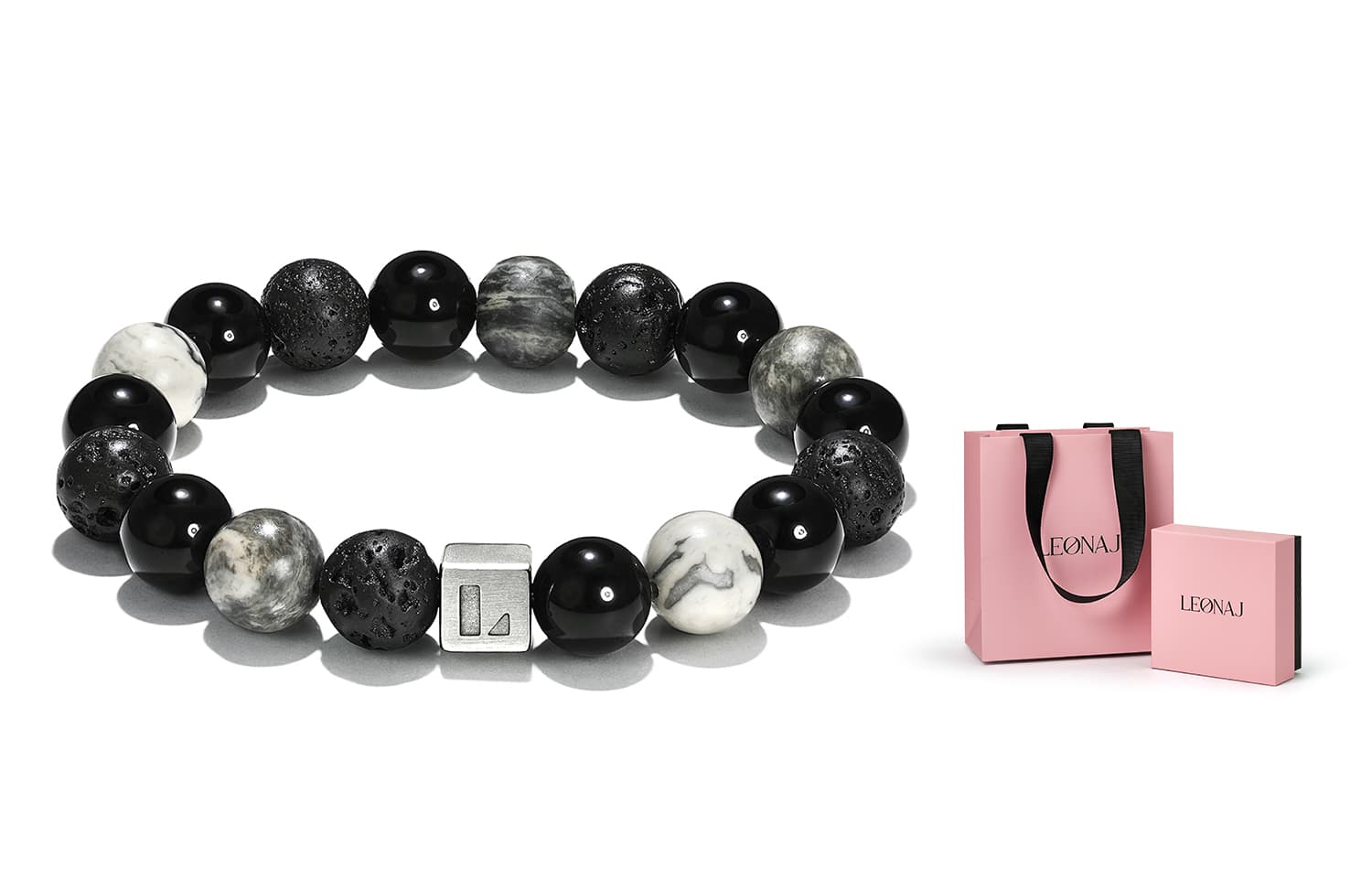LEONAJ Клубничные кварцевые браслеты унисекс, черный, белый, готический