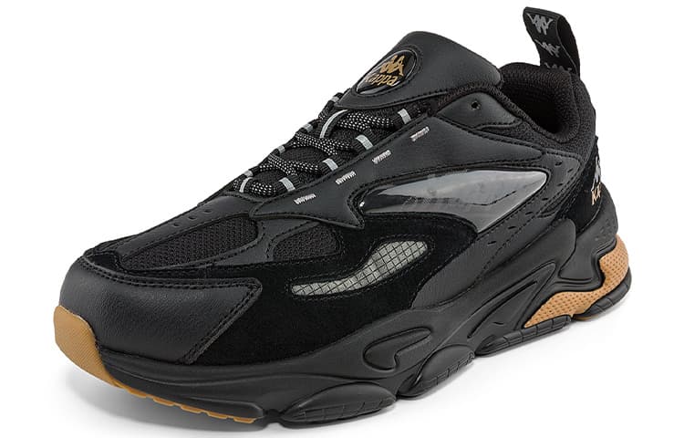 Kappa Shock Absorbers Противоскользящие устойчивые к истиранию низкие массивные кроссовки унисекс черные