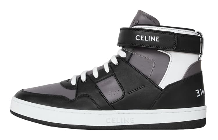 CELINE High Top Stylish Skateboarding Shoes Men's Black Gray