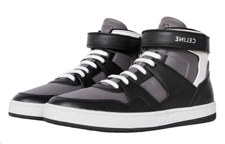 CELINE Высокие стильные туфли для скейтбординга мужские черные серые
