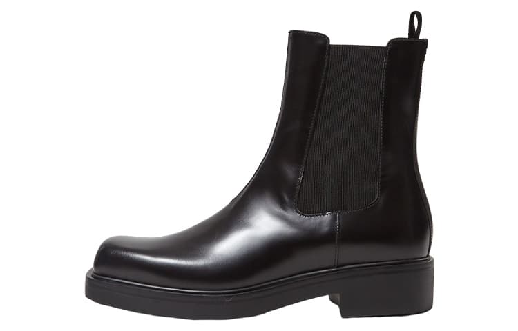 PRADA Short Chelsea Boots Men's Black