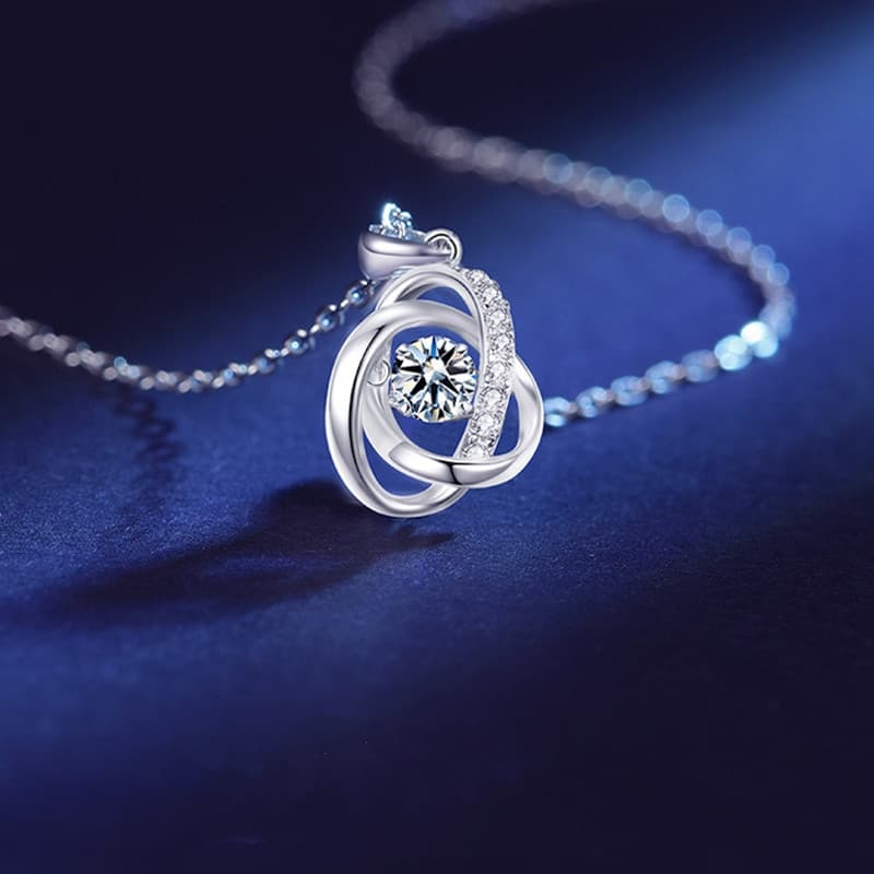 VANA S925 Серебряные ожерелья женские серебристо-белые