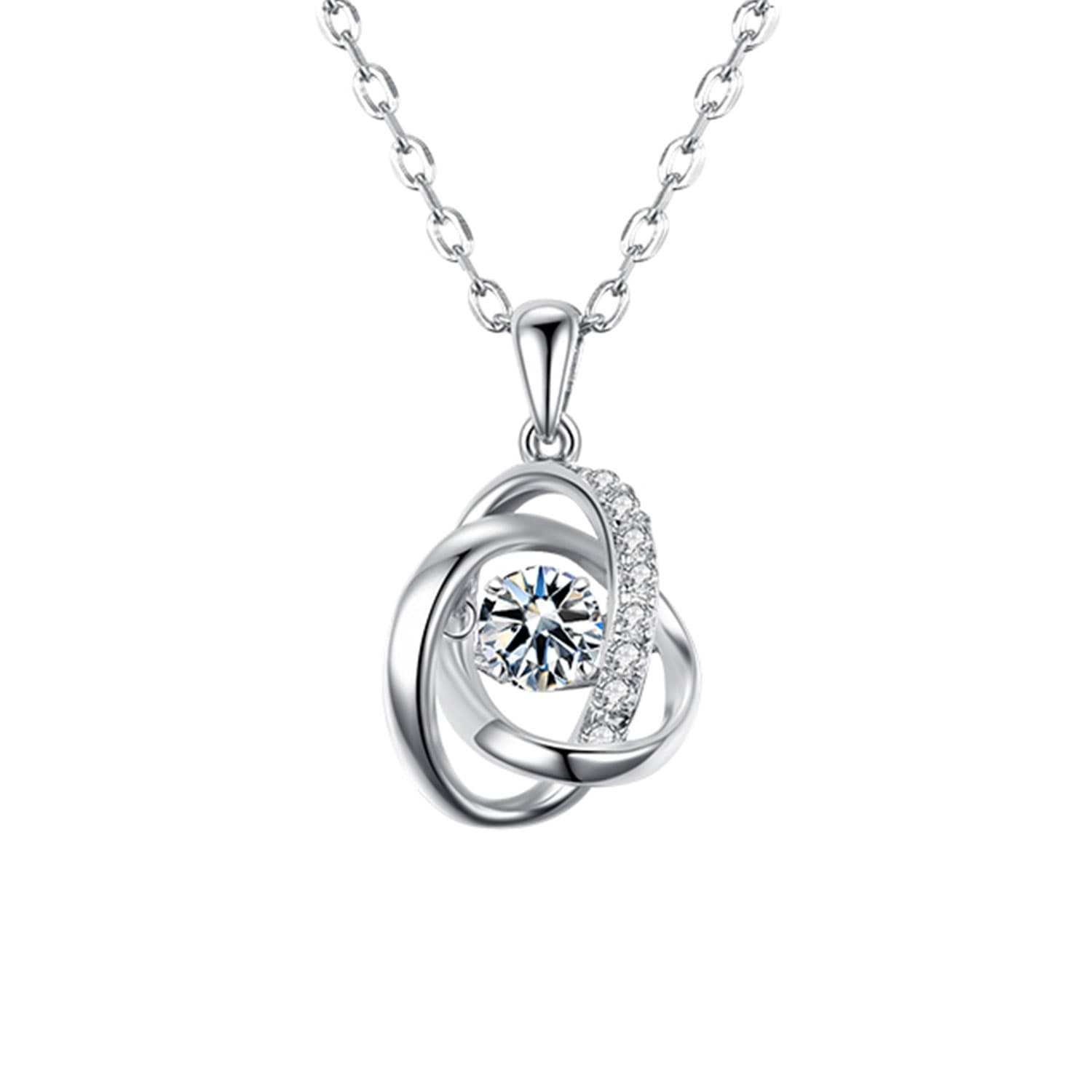 VANA S925 Серебряные ожерелья женские серебристо-белые