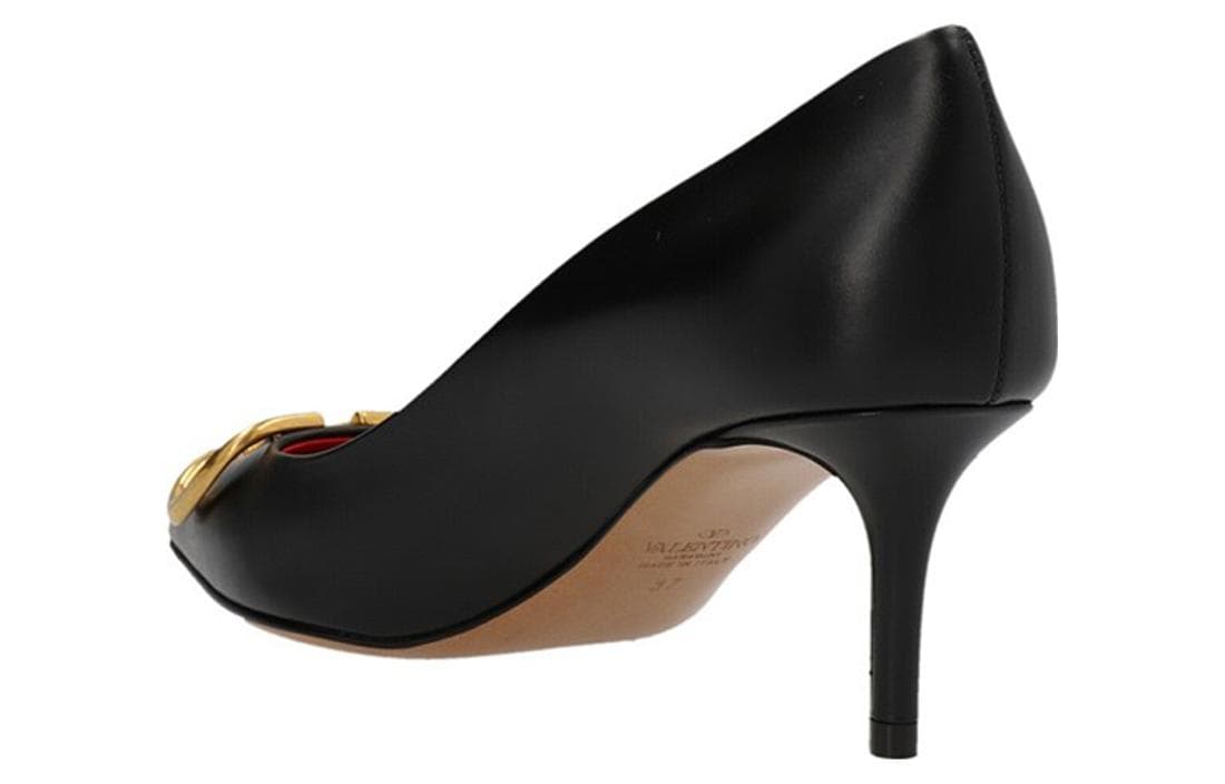 Туфли Valentino с металлическим логотипом и острым носком