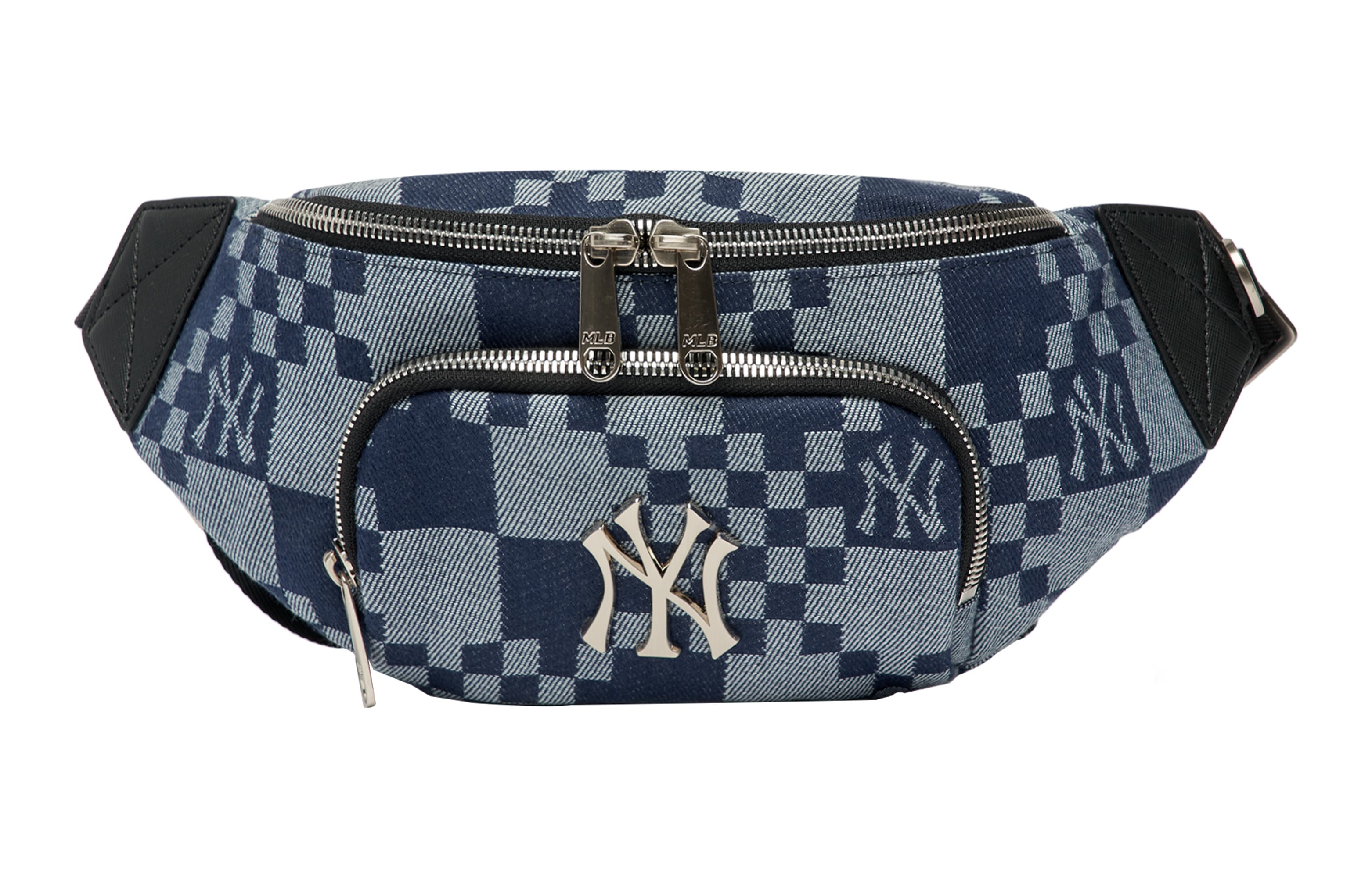 MLB Synthetic Leather Combo Bag Fanny Pack Regular Unisex Denim Blue